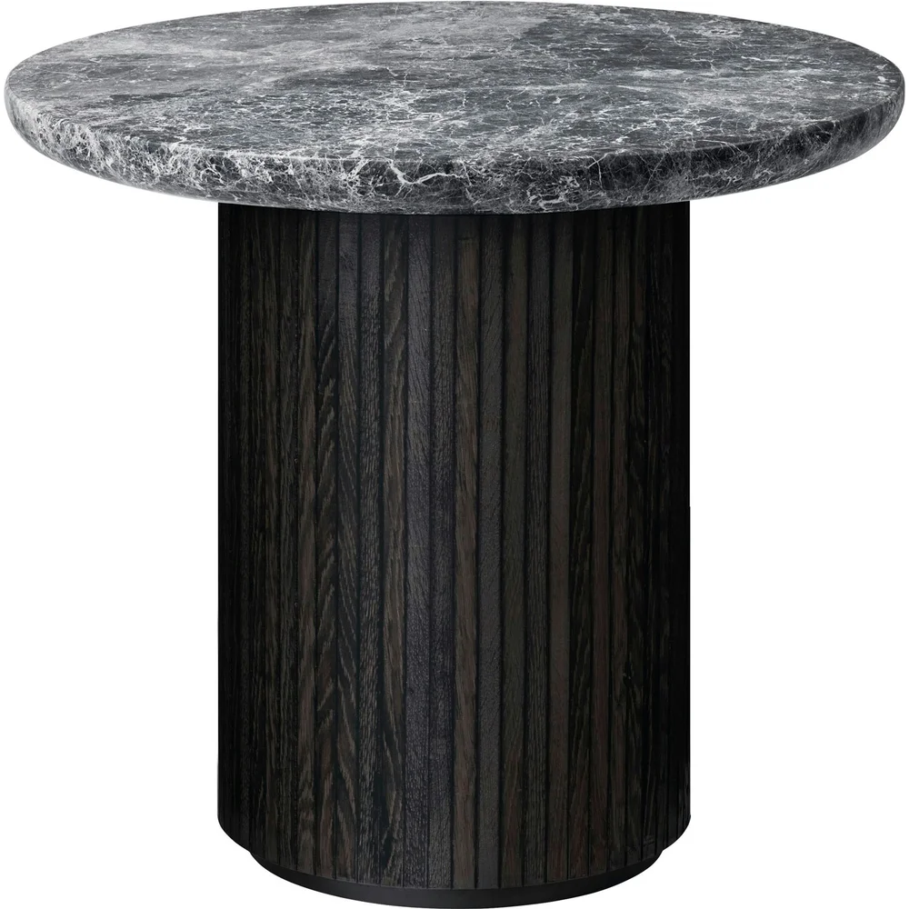 Moon Loungebord Rundt Ø60 x H55 cm, Brown Black / Grå Marmor v:239908