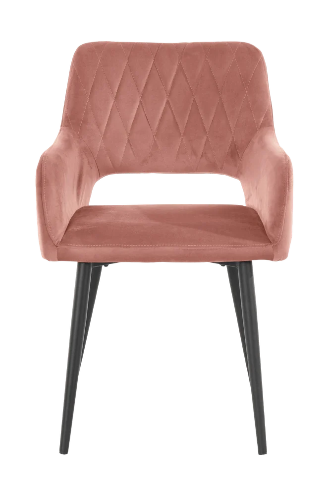 Spisestuestol med armlene FRANCA, 2-pk. - Rosa m v:4552808