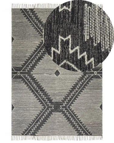 Teppe ARBAA Svart 160 x 230 cm Bomull v:1744563 Teppe ARBAA Svart 160 x 230 cm Bomull v:1744563