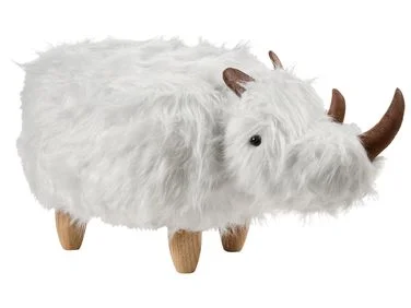Dyrepuff WOOLLY Neshorn Fuskepels Hvit v:2272922 Dyrepuff WOOLLY Neshorn Fuskepels Hvit v:2272922
