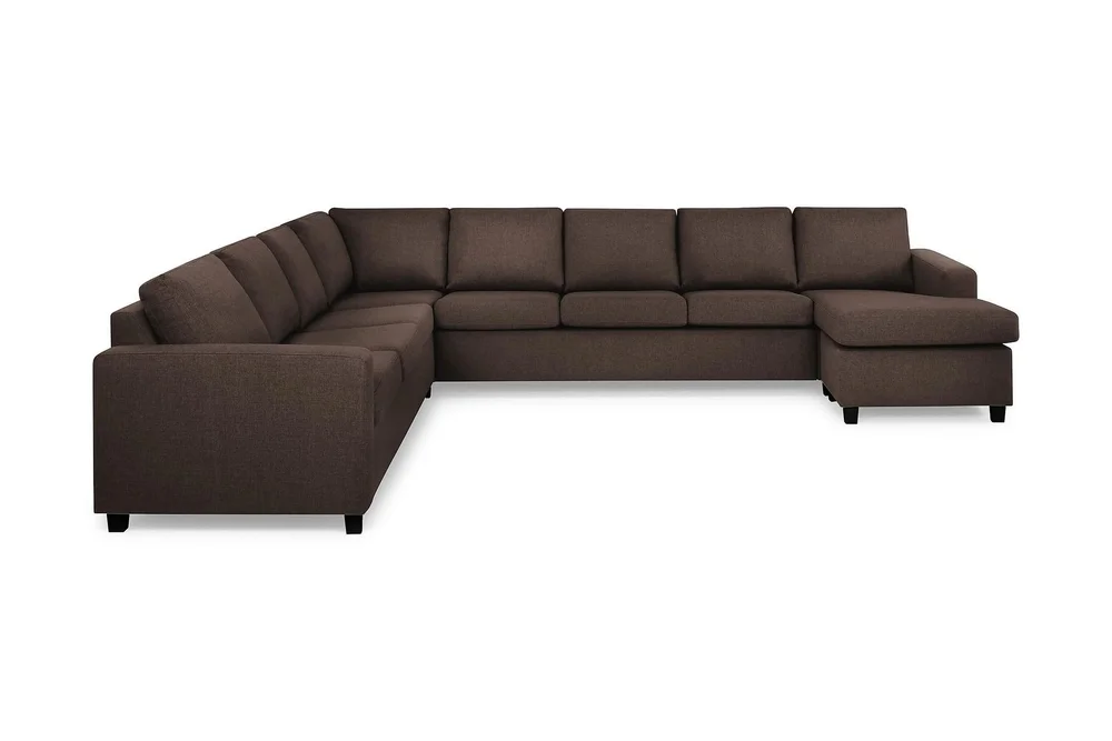 Crazy 7-seters Høyrevendt U-formet XX-Large Hjørnesofa med Divan i Stoff v:7887376 Crazy 7-seters Høyrevendt U-formet XX-Large Hjørnesofa med Divan i Stoff v:7887376