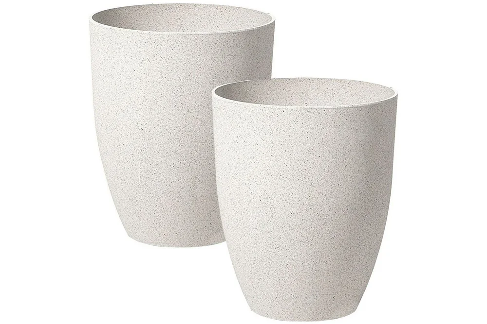 Trädgårdskruka Beliani Croton set om 2 Grå, 35x35x42 cm White v:3846223 Trädgårdskruka Beliani Croton set om 2 Grå, 35x35x42 cm White v:3846223