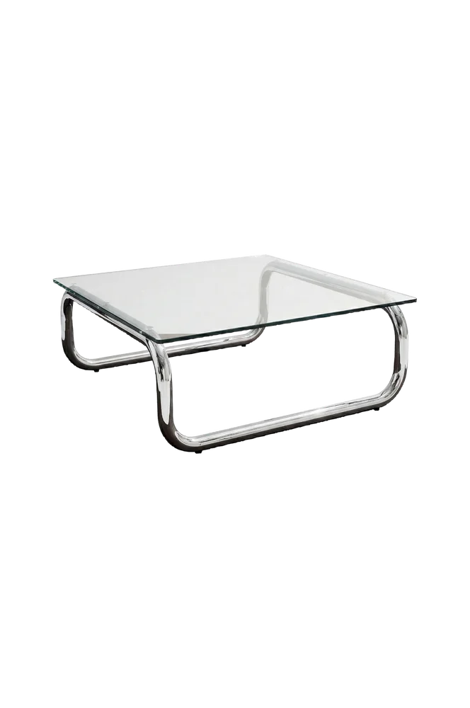 Lulu sofabord i glass og krom 80x80 cm - Transparent m v:8223490