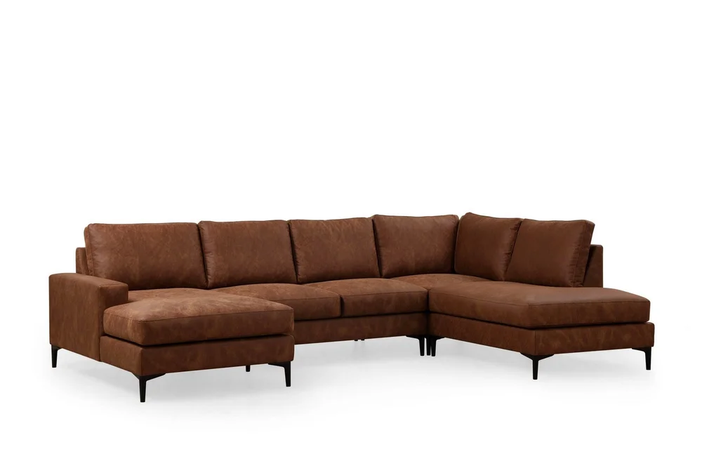 Svanabyn Sofa m. Divan og Sjeselong 4-seter v:6508529