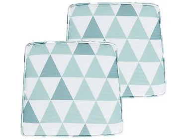 Sett med 2 puter til hagestoler TERNI 37 x 34 cm Lyseblå v:9656241