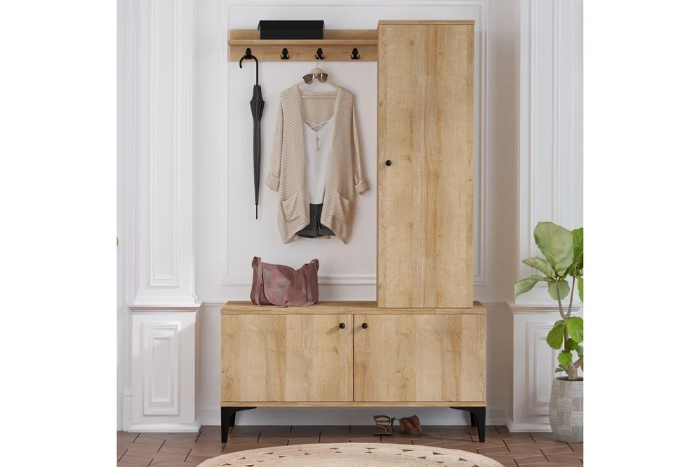 Hall Stand Eik|Svart v:2193299