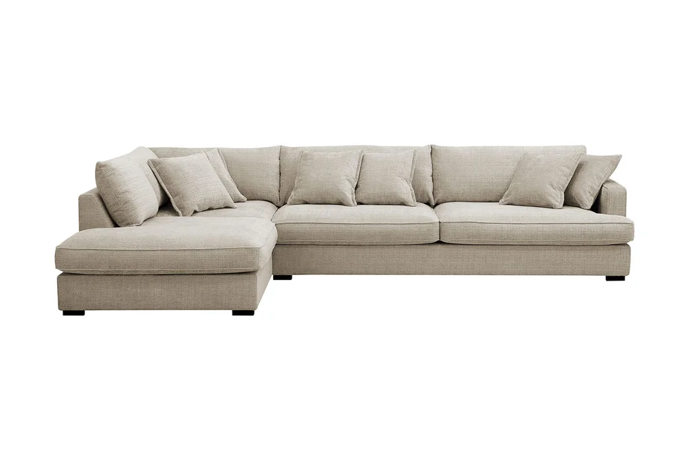 Rossita Lyx 4-seters Venstrevendt L-formet Extra Dyp Sjeselongsofa i Chenille v:5369342