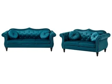 Sofagruppe 5-seters SKIEN Fløyel Blågrønn v:322536 Sofagruppe 5-seters SKIEN Fløyel Blågrønn v:322536