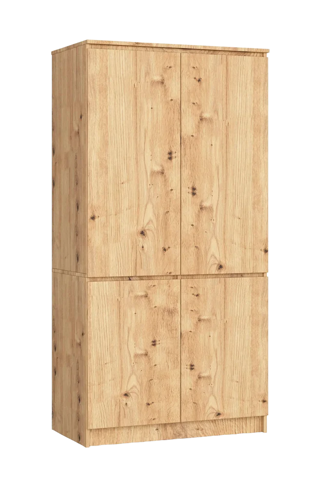 Akord Garderobe med 4 dører - Brun m v:1756987