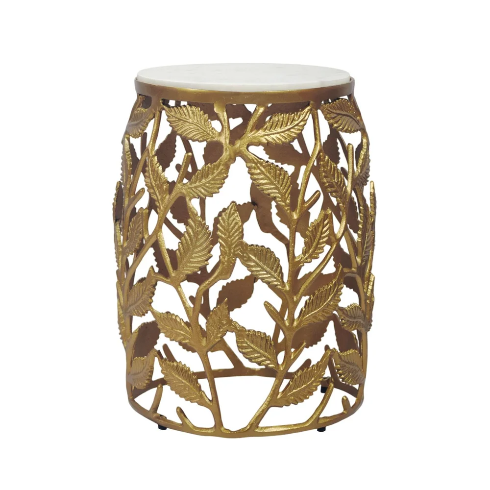 Ceron Rundt sidebord 40 cm med marmortopp v:1804518