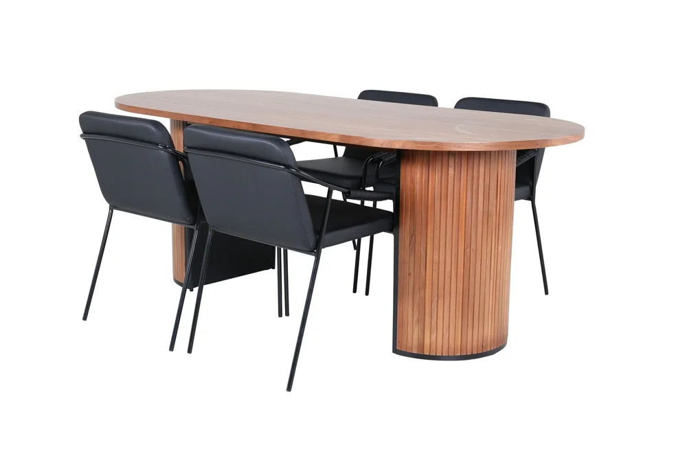 Bianca Spisegruppe 200 cm Oval med 4 Tvista Stoler v:6019495 Bianca Spisegruppe 200 cm Oval med 4 Tvista Stoler v:6019495