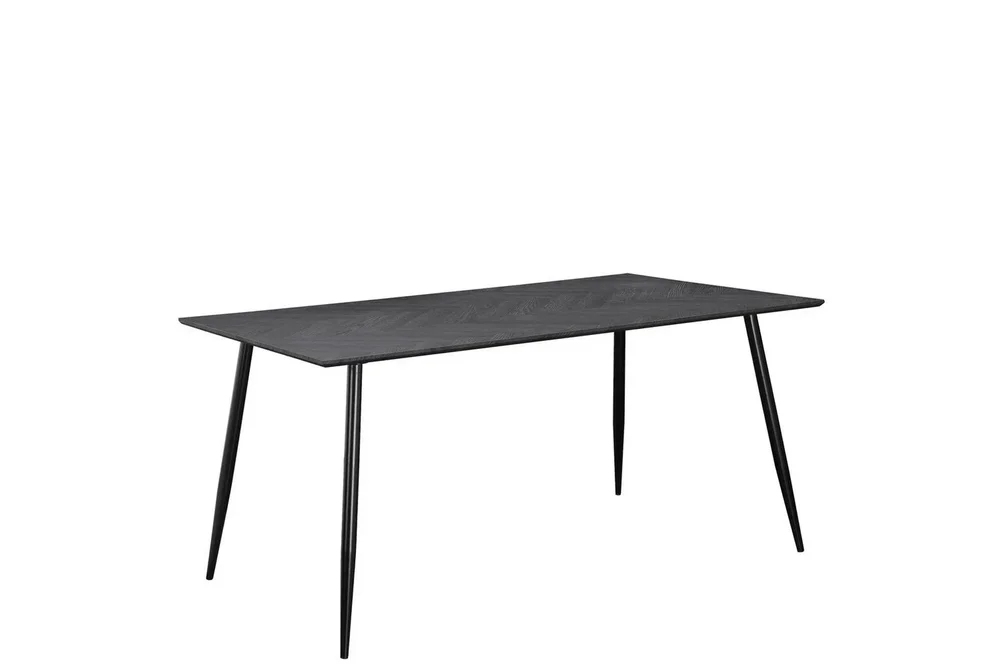 Spisebord Monza 160x90x76 cm, Fiskeben Gråeik/Svart v:1260085