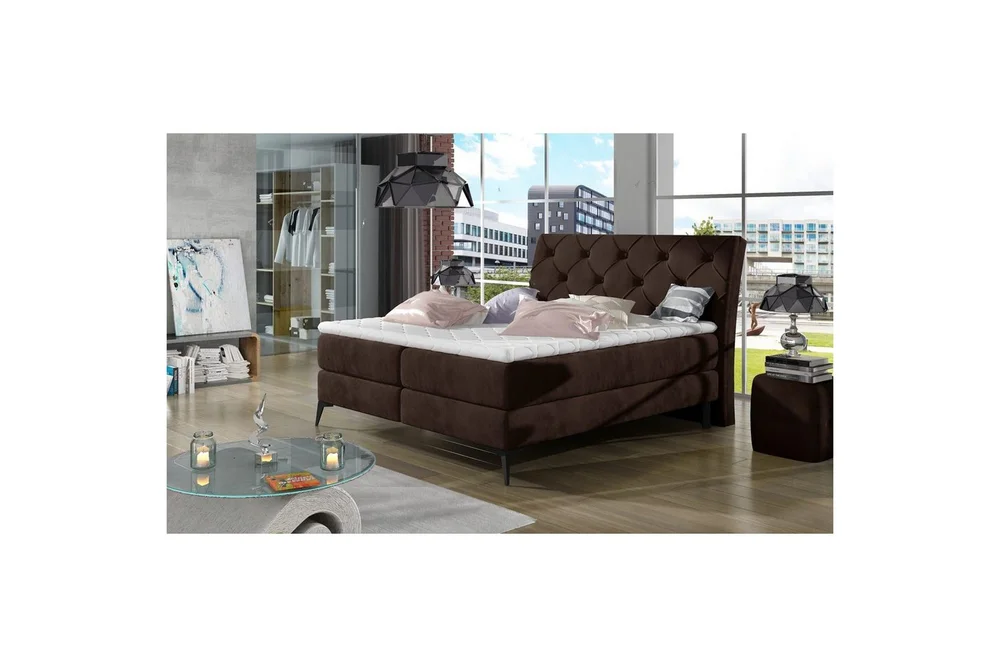 Komplett sängpaket kontinentalsäng Eltap Mörkbrun 140x200 DEL v:2703200