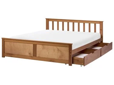 Seng med 2 skuffer OLENDON Furutre Brun 120 x 200 cm v:1600968 Seng med 2 skuffer OLENDON Furutre Brun 120 x 200 cm v:1600968