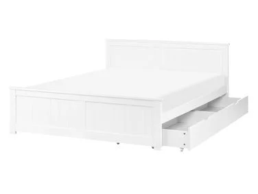 Seng med 2 skuffer SABRAN Furutre Hvit 140 x 200 cm v:9069976 Seng med 2 skuffer SABRAN Furutre Hvit 140 x 200 cm v:9069976