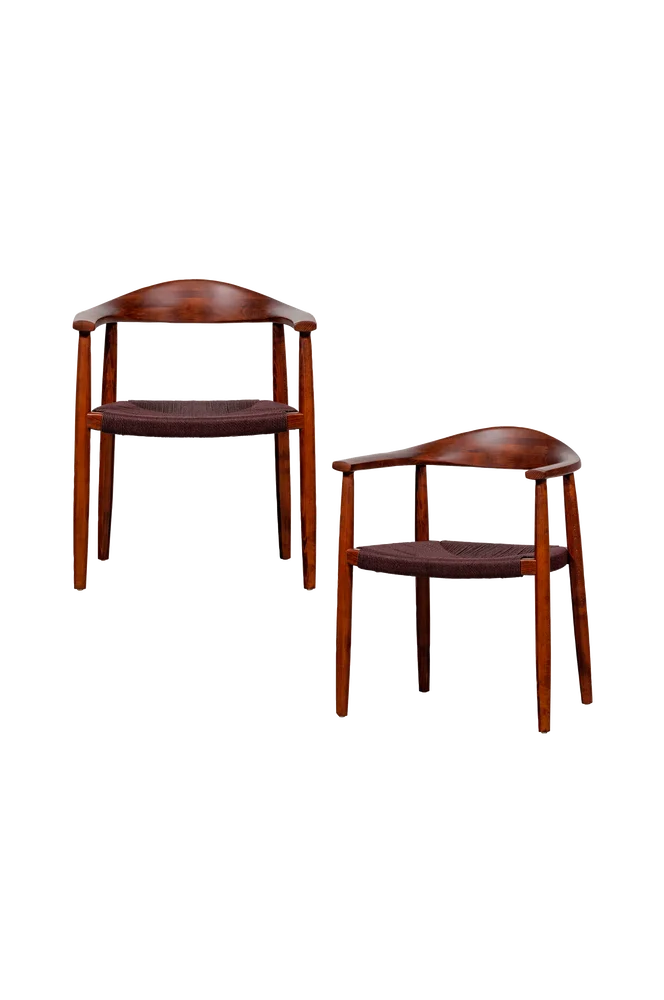 Embrace spisestol - sett med 2 - Brun m v:6193525