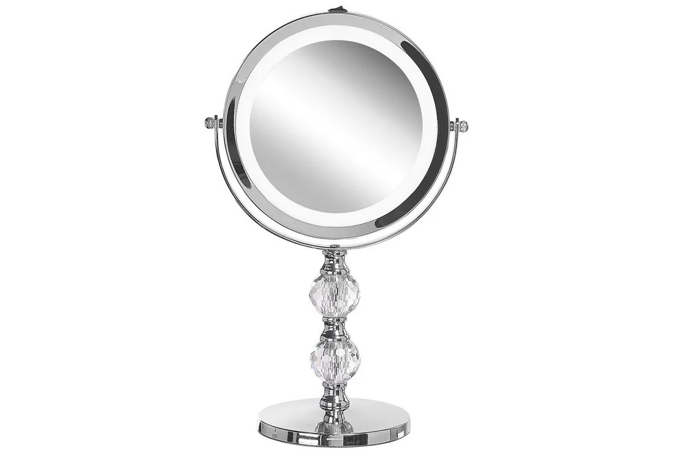 Sminkspegel Beliani Claira Guld Silver v:1592747