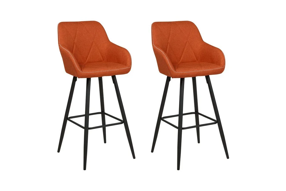 Barstol Beliani Darien set om 2 Grön-Svart Orange v:2634019 Barstol Beliani Darien set om 2 Grön-Svart Orange v:2634019