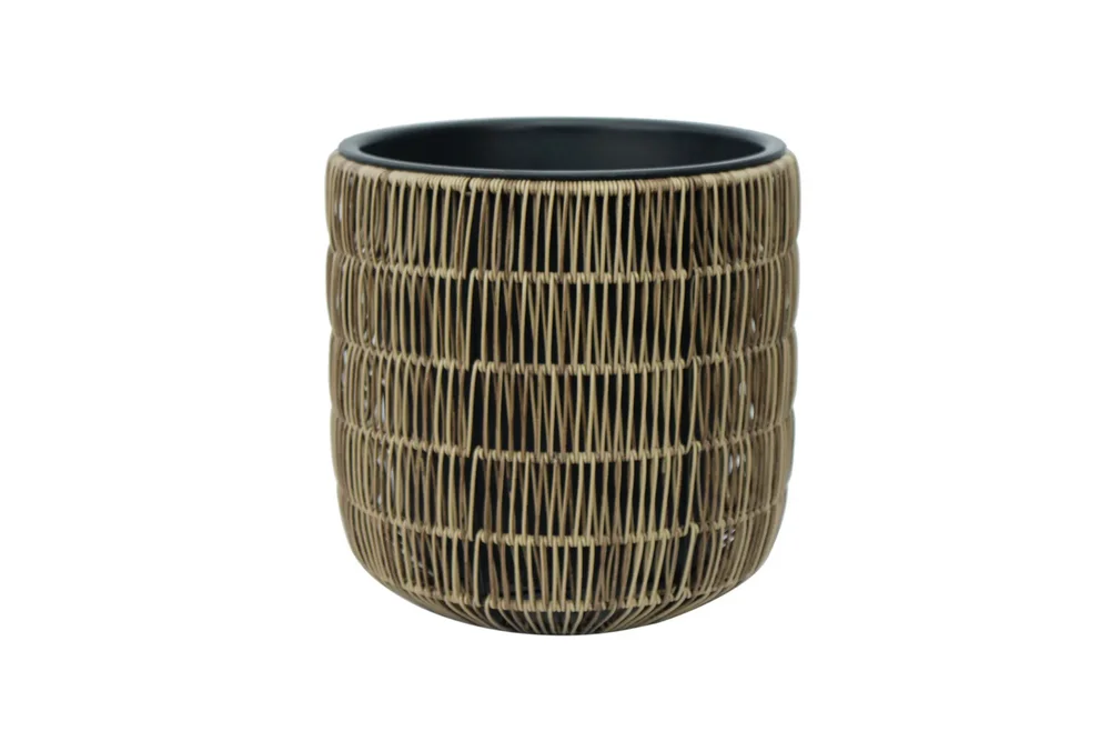 Wicker Blomsterpotte D35xH36 cm Lysebrun v:8162659