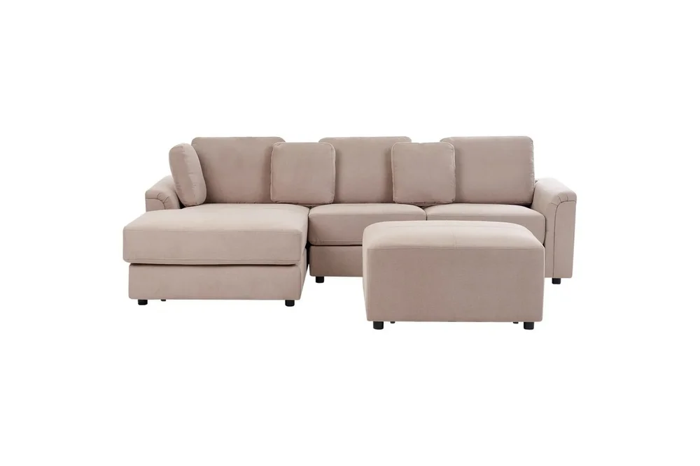 4-sitssoffa Beliani Kohlo Beige/svart, Högervänd Taupe||Black Left-faced v:6801655 4-sitssoffa Beliani Kohlo Beige/svart, Högervänd Taupe||Black Left-faced v:6801655