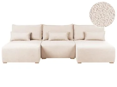 U-formet modulsofa NERBO Bouclé Beige v:6662855
