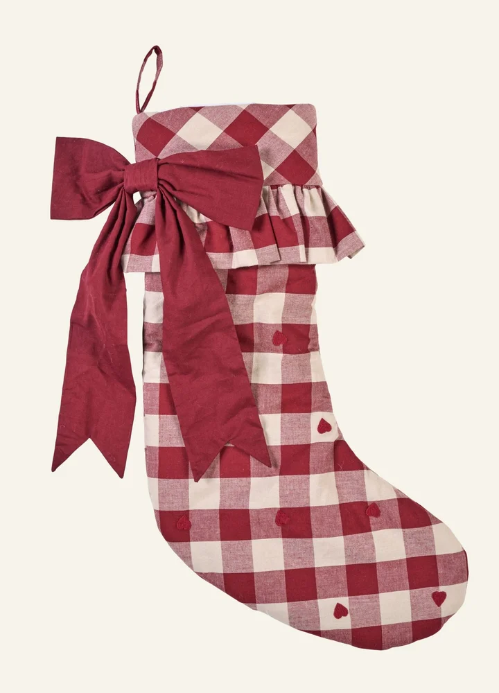 Julestrømpe multi rød – 55×18 cm v:3915319