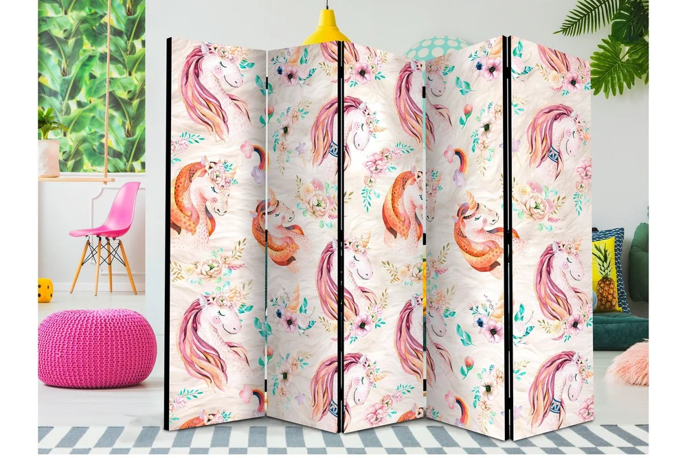 Romdeler Pastel Unicorns II 222x517 cm v:3886953