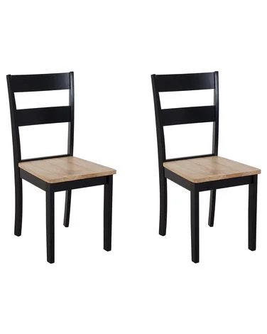 Sett med 2 spisestoler GEORGIA Heltre Svart v:9217348