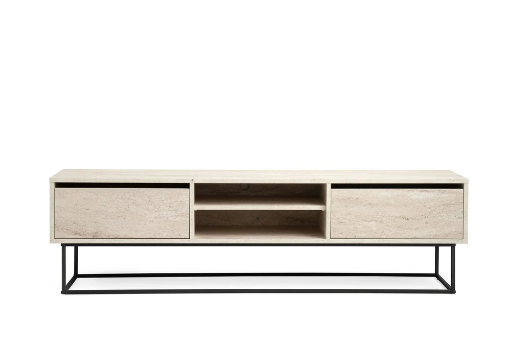 TV-benk og mediabenk Escape TV-benk 180 cm Svart, Marmor v:3825497