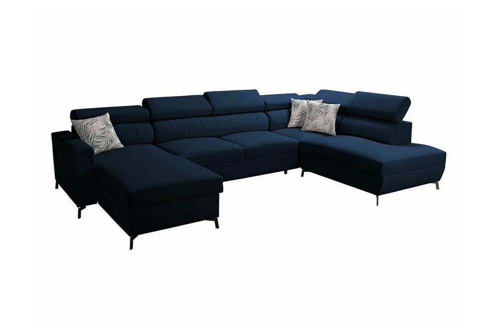 Galbally 5-sits Hörnbäddsoffa Dark blue v:1201067