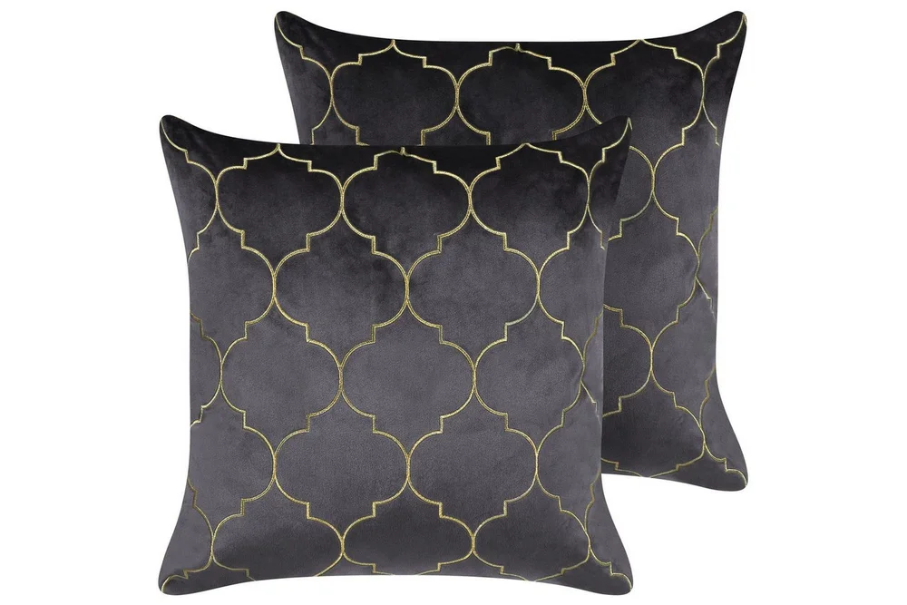 Pynteputer Alyssum sett på 2 Grå/gull, Fløyel v:2163631 Pynteputer Alyssum sett på 2 Grå/gull, Fløyel v:2163631