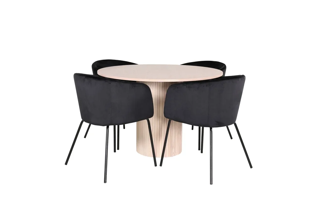 Bianca Matgruppe 110 cm Rund med 4 Berit stoler v:9830212 Bianca Matgruppe 110 cm Rund med 4 Berit stoler v:9830212