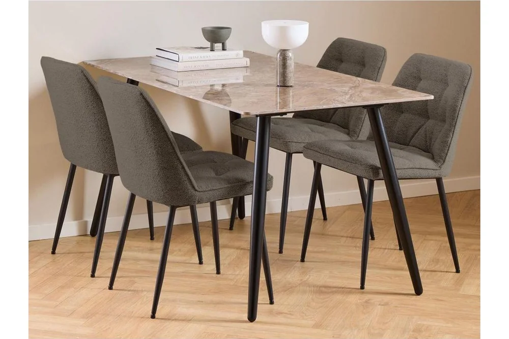 Sanjoan Spisegruppe 140 Cm + 4 Zabinka Spisestoler v:4393325