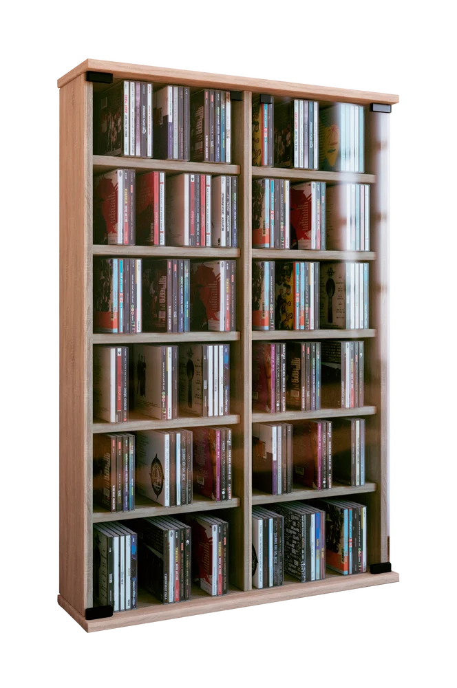 Cd/DVD-tårn Roma for 300 Cd's – Beige m v:9879324 Cd/DVD-tårn Roma for 300 Cd's – Beige m v:9879324