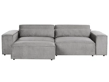 Modulsofa 2-seters HELLNAR med fotskammel Grå v:3995031 Modulsofa 2-seters HELLNAR med fotskammel Grå v:3995031