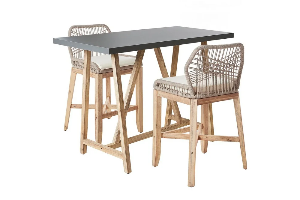 Cafeset Beliani Talamone Light wood v:6594300 Cafeset Beliani Talamone Light wood v:6594300
