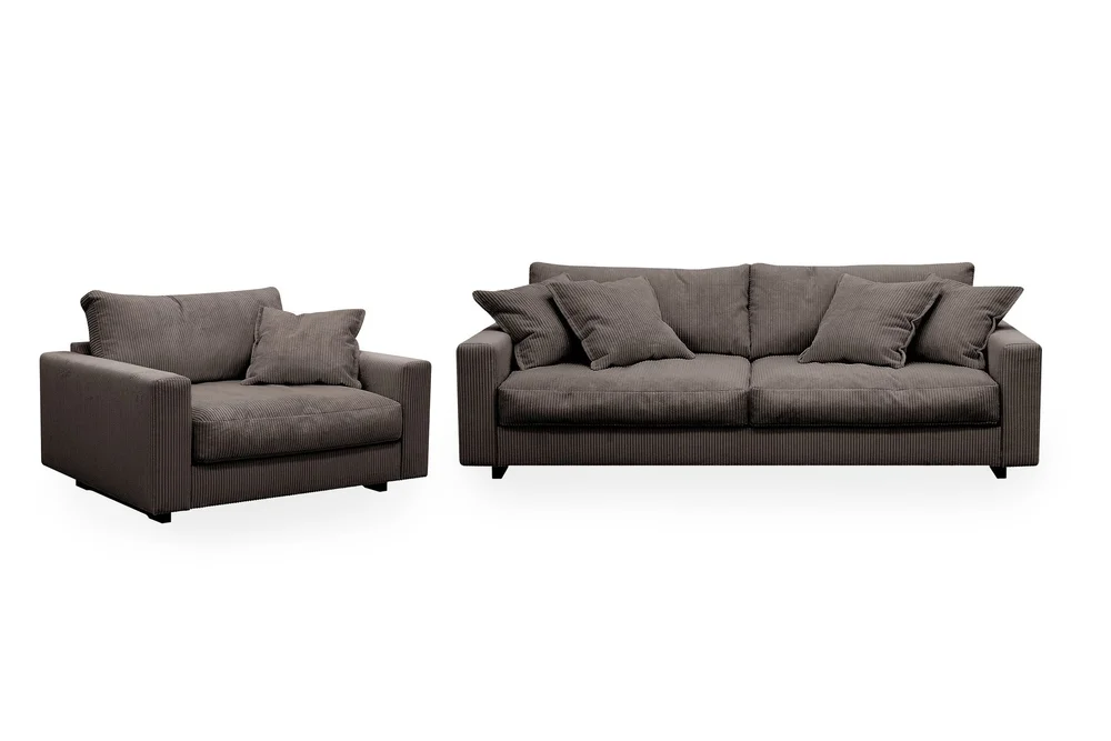 Valencia sofagruppe Extra Dyp 3-seters sofa + lenestol v:1806274