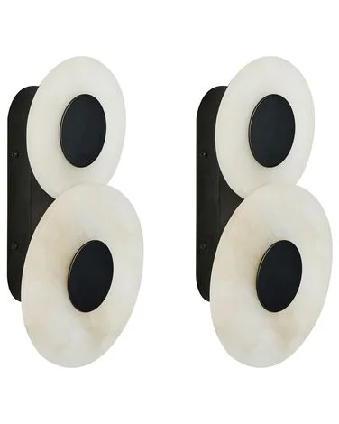 Sett med 2 vegglamper YTHAN LED Marmor Hvit v:5689450 Sett med 2 vegglamper YTHAN LED Marmor Hvit v:5689450