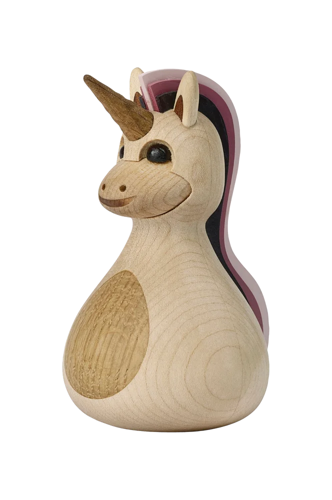 Dekorasjon i tre Sparkle Uniqorn 10 cm – Natur – Dekor | m v:111204