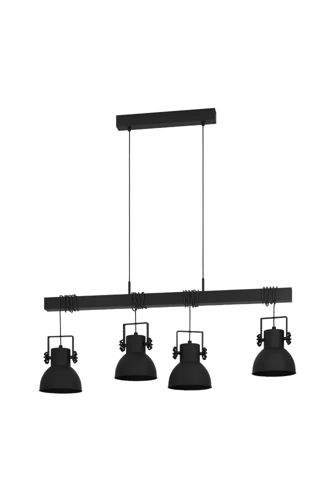 Pendel Shirebrook 4-Light - Svart - Belysning | m v:6185171
