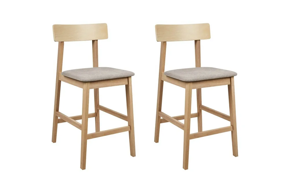 Barstol Beliani Isanti set om 2 Ljus Trä-Beige Taupe v:6364739 Barstol Beliani Isanti set om 2 Ljus Trä-Beige Taupe v:6364739