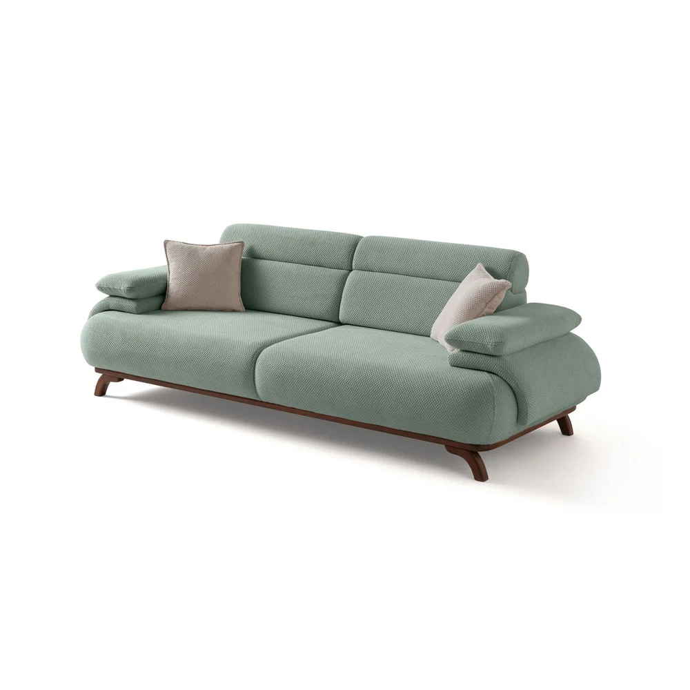 3-seters sofa Atelier Del Sofa Bonjo Walnut (246 x 81 x 97 cm) Sea Green v:7821630 3-seters sofa Atelier Del Sofa Bonjo Walnut (246 x 81 x 97 cm) Sea Green v:7821630