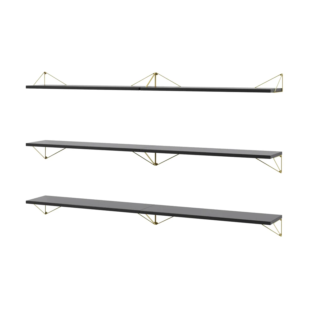 Pythagoras Bundle B hyllesystem svart-messing" v:9132537