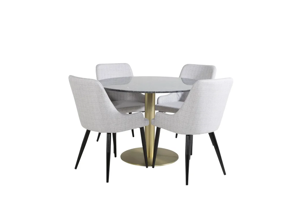 Estelle Spisegruppe 106 cm Rund med 4 Plaza Stoler v:6933963