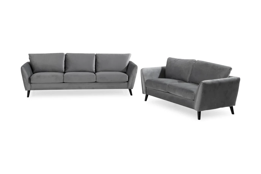 Trend Sofagruppe 3-seters + 2-seters Fløyelssofa v:1419412