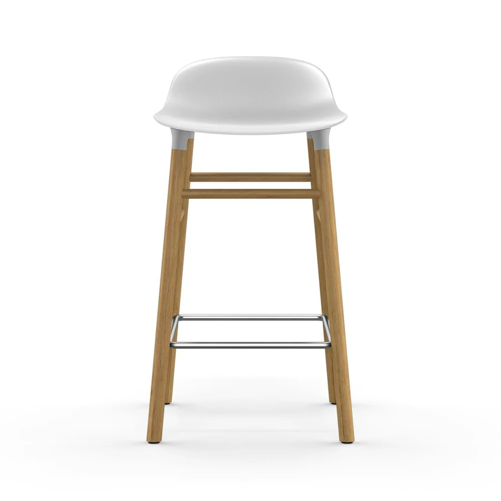 Form Barstol 65 cm, Hvit/Eik v:568771