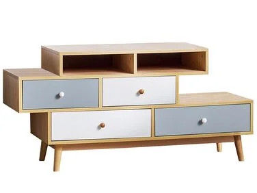 Kommode med 4 skuffer IRVINE Brun/hvit v:3127005