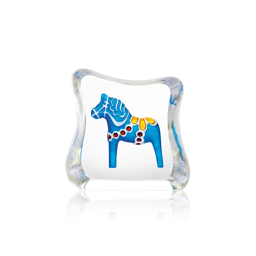 Dalahest glasskulptur blå v:8670747 Dalahest glasskulptur blå v:8670747