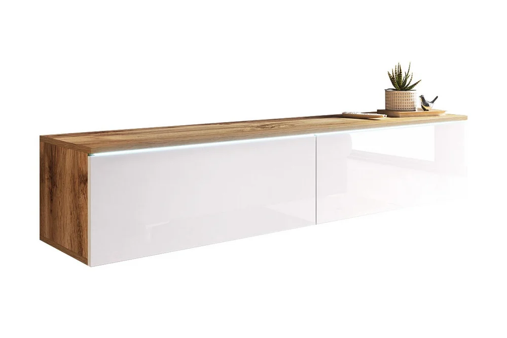Cuguen Tv-skap 140 cm Hvit LED v:2203816