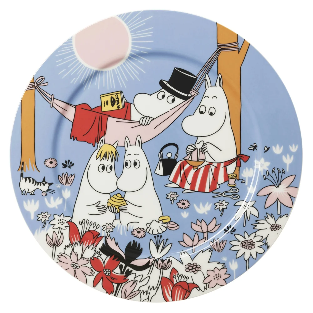 Moomin Serveringsfat 30 cm Family Time, Blå v:3627147